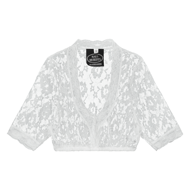 Witte Blouse Dames Van Kant Doorschijnend van Haus Huberts koop je bij Partywinkel
