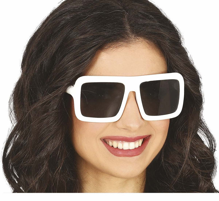 Witte Bril Vierkant van Fiestas Guirca koop je bij Partywinkel