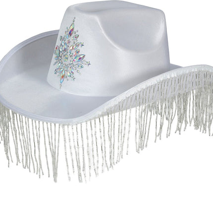 Witte Cowboyhoed met franjes van Fiestas Guirca koop je bij Partywinkel