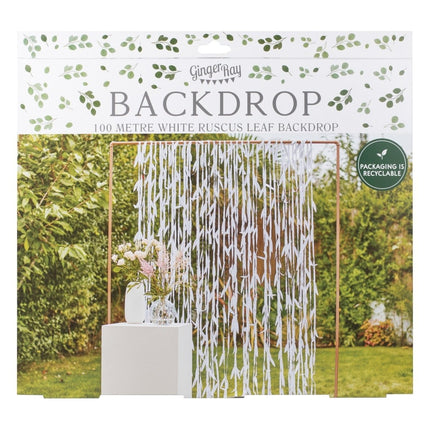 Witte Hangdecoratie Bladeren 1m van Ginger Ray koop je bij Partywinkel