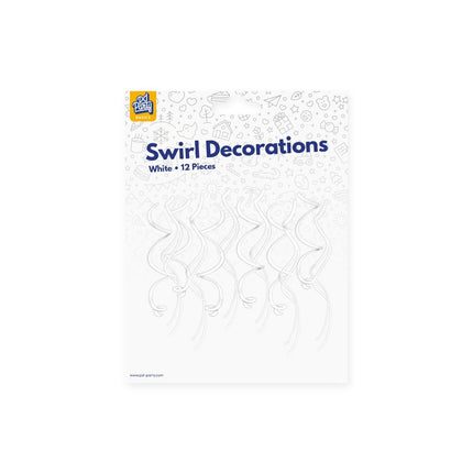 Witte Hangdecoratie Swirls 12st van Paper Dreams koop je bij Partywinkel