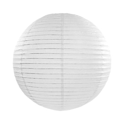 Witte Lampion Rond 20cm van Partydeco koop je bij Partywinkel