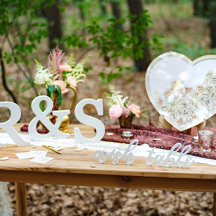 Witte Letter & Hout 20,5cm van Partydeco koop je bij Partywinkel