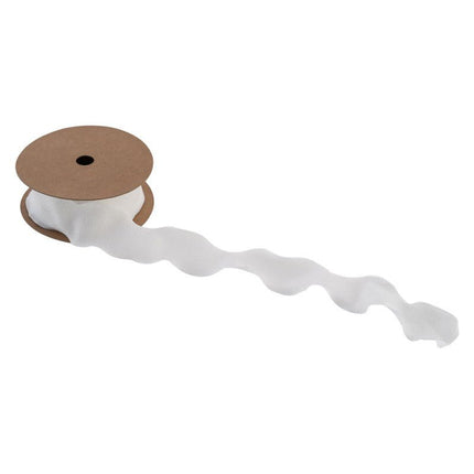 Witte Lint Rimpel 4Cm 10m van CHAKS koop je bij Partywinkel