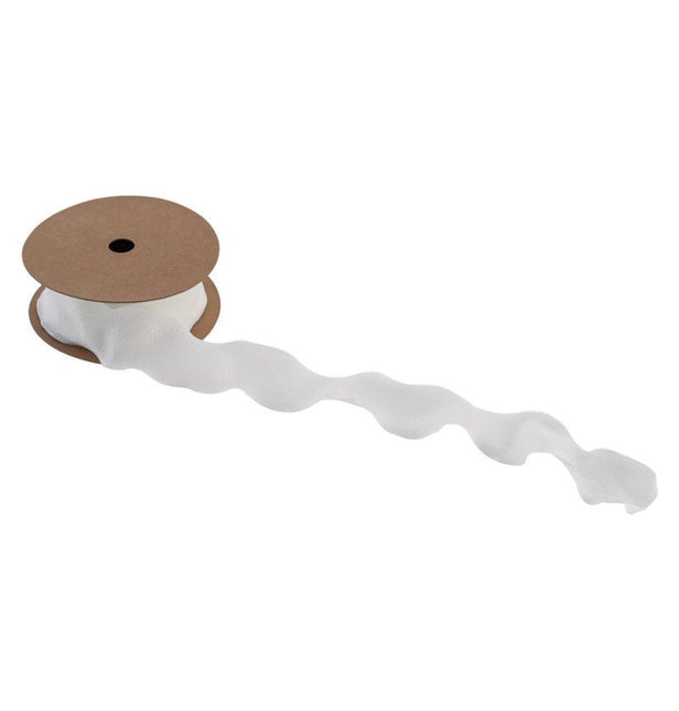 Witte Lint Rimpel 4Cm 10m van CHAKS koop je bij Partywinkel