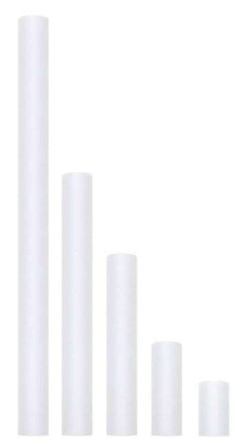 Witte Tule Rol 80cm 9m van Partydeco koop je bij Partywinkel