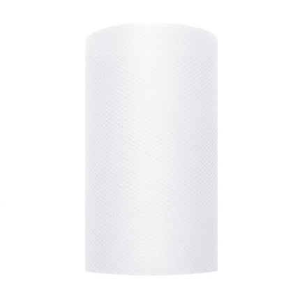 Witte Tule Rol 8cm 20m van Partydeco koop je bij Partywinkel