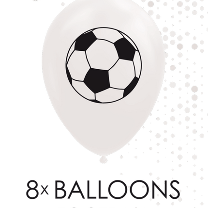 Witte Voetbal Ballonnen 30,5cm 8st van WeFiesta koop je bij Partywinkel