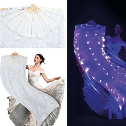 Witte Waaier Met Licht 1,5m van Fiestas Guirca koop je bij Partywinkel