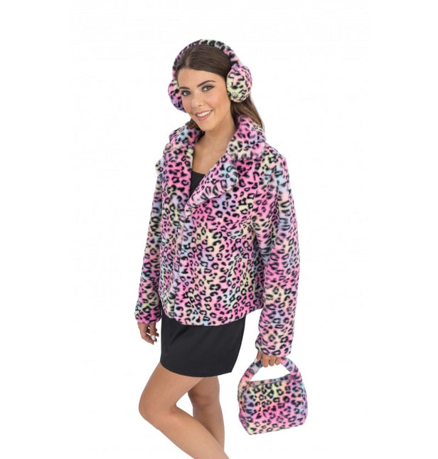 Cappotto da donna - Stampa leopardata multicolore