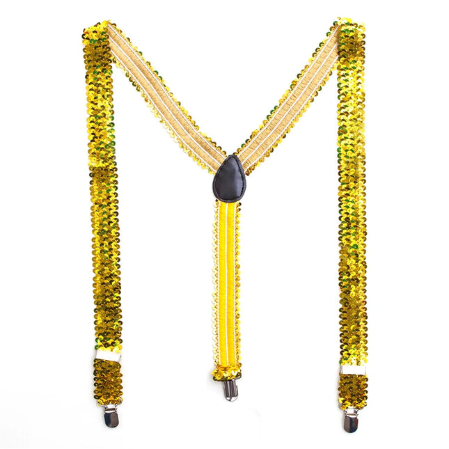 Bretelle con paillettes al neon da 2,5 cm