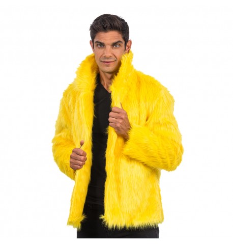 Cappotto in finta pelliccia giallo