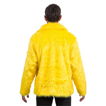 Cappotto in finta pelliccia giallo
