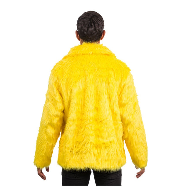 Cappotto in finta pelliccia giallo