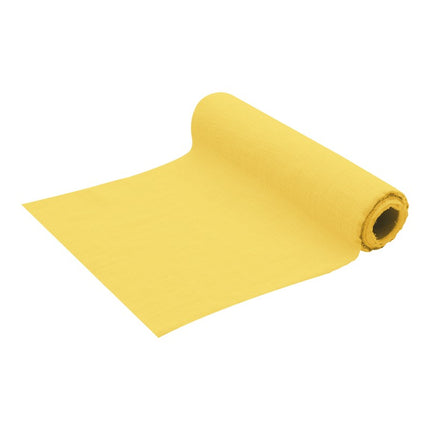 Runner da tavolo giallo in cotone 5m