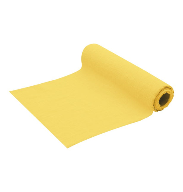 Runner da tavolo giallo in cotone 5m