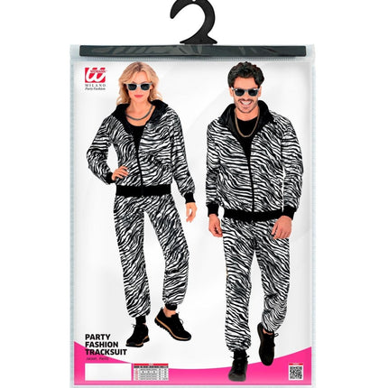 Zebra Trainingspak Fout Zilver - Partywinkel - 8003558793914