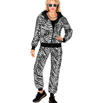 Zebra Trainingspak Fout Zilver - Partywinkel - 8003558793914