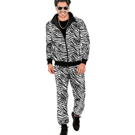 Zebra Trainingspak Fout Zilver - Partywinkel - 8003558793914