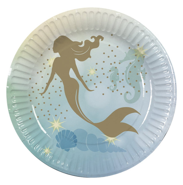 Zeemeermin Borden Papier 23cm 10st van Boland koop je bij Partywinkel