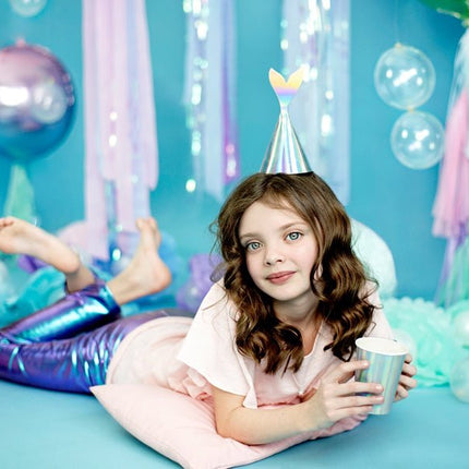 Zeemeermin Feesthoedjes 18cm 6st van Partydeco koop je bij Partywinkel