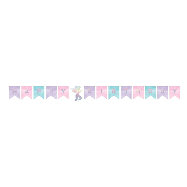 Zeemeermin Slinger Happy Birthday 1,5m van Creative Converting koop je bij Partywinkel