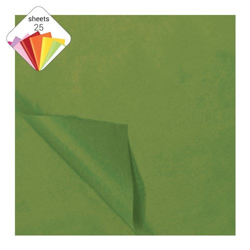Carta seta verde muschio 50x70cm