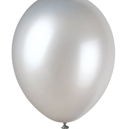 Zilveren Ballonnen 30cm 8st van Unique koop je bij Partywinkel