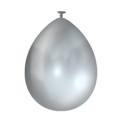 Zilveren Ballonnen Metallic 30cm 25st - Partywinkel - 8716764243875