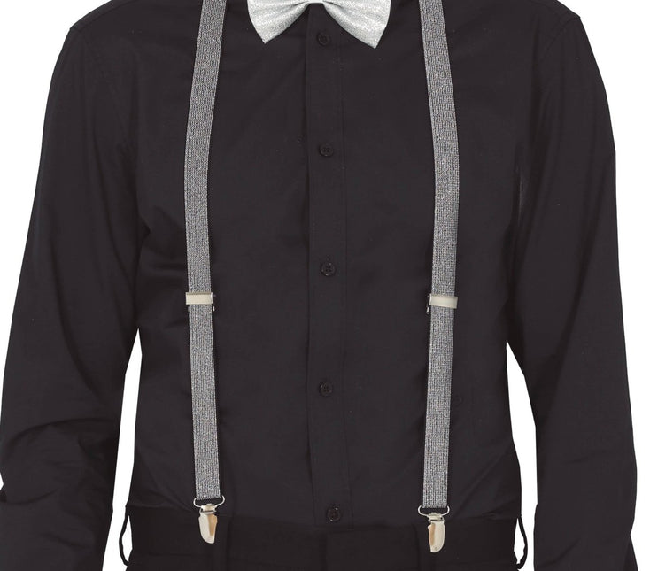 Zilveren Bretels Glitter van Fiestas Guirca koop je bij Partywinkel