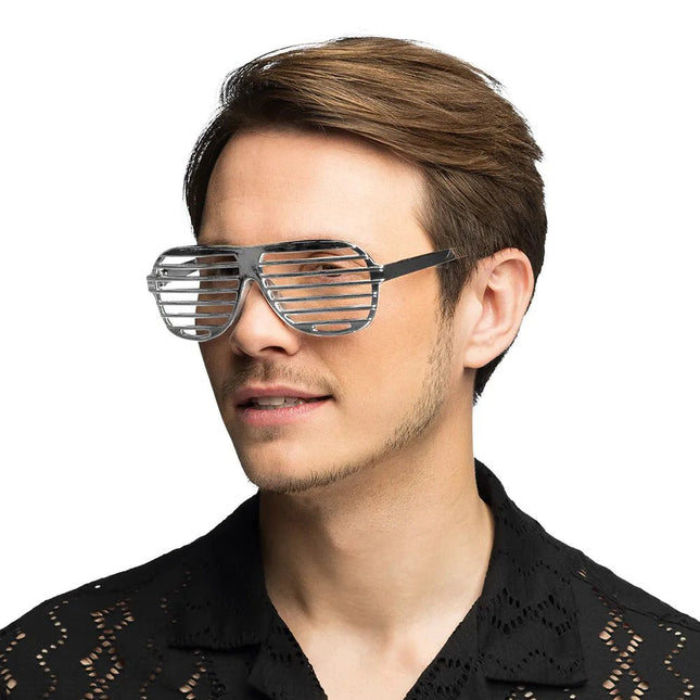 Zilveren Bril Gestreept van Boland koop je bij Partywinkel