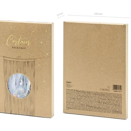 Zilveren Deurgordijn Holografisch 2,5m van Partydeco koop je bij Partywinkel