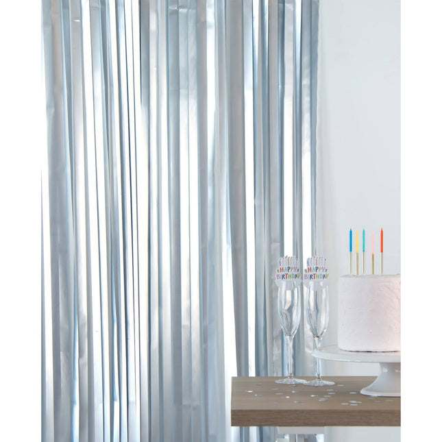 Zilveren Deurgordijn Mat 2m van Folat koop je bij Partywinkel