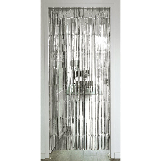 Zilveren Deurgordijn Metallic 2m van Boland koop je bij Partywinkel