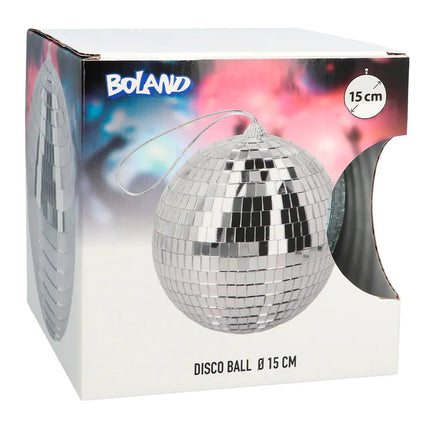 Zilveren Discobal 15cm - Partywinkel - 8712026007728