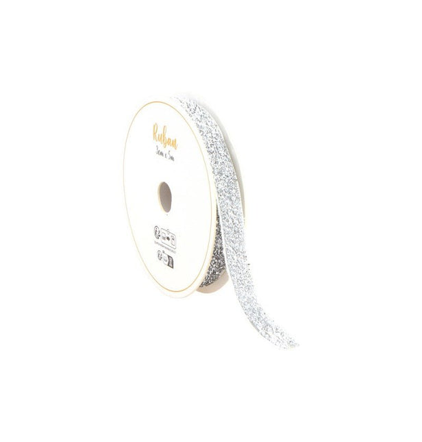 Zilveren Lint Glitter 10Mm 3m van CHAKS koop je bij Partywinkel