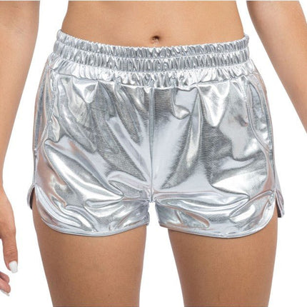 Zilveren Metallic Short Dames van CHAKS koop je bij Partywinkel