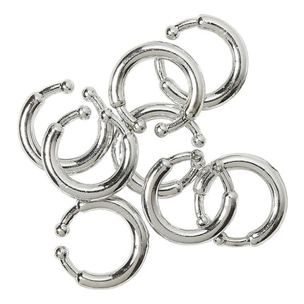 Zilveren Nep Piercing 8st van Widmann koop je bij Partywinkel