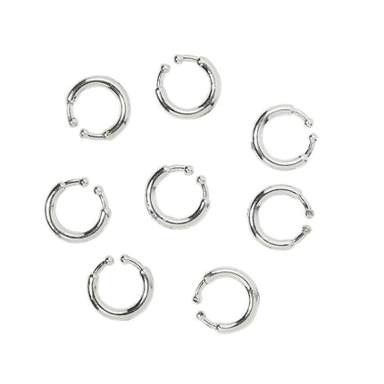 Zilveren Nep Piercing 8st van Widmann koop je bij Partywinkel