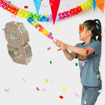 Zilveren Pinata 6 Jaar Holografisch 40cm van Boland koop je bij Partywinkel