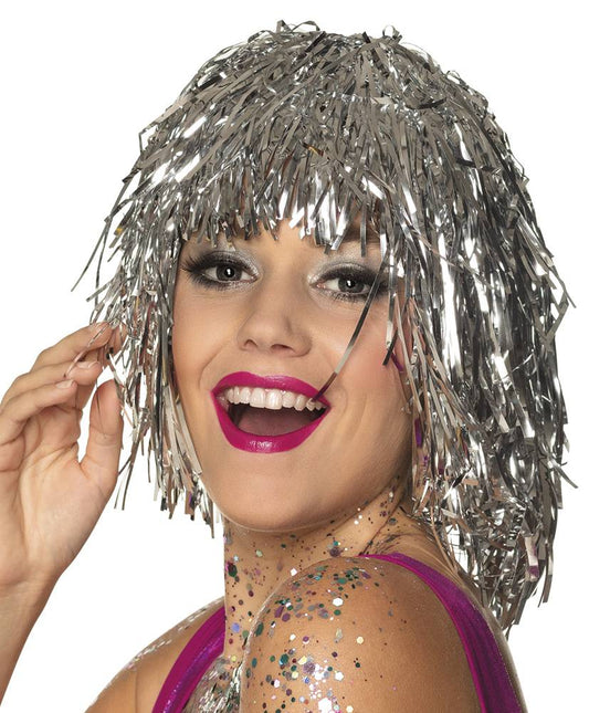 Zilveren Pruik Folie - Partywinkel - 8712026859037