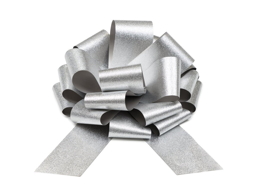 Zilveren Strik 30cm van Partydeco koop je bij Partywinkel