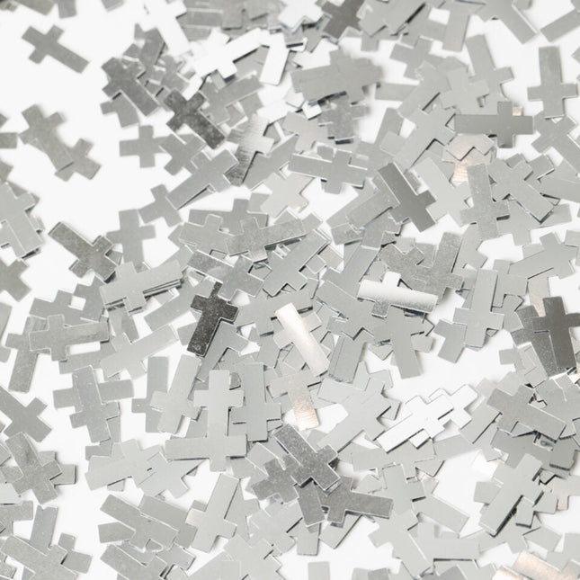 Zilveren Tafelconfetti Kruis 14g van WeFiesta koop je bij Partywinkel