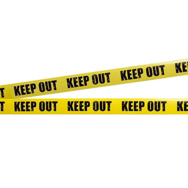Zwart Gele Afzetlint Keep Out 6m - Partywinkel - 8712026730886