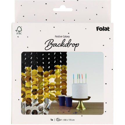 Zwart Goud Zilveren Deurgordijn 1,7m van Folat koop je bij Partywinkel