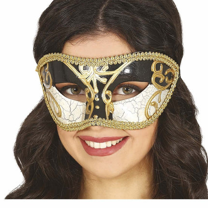 Zwart Gouden Masker Venitiaans van Fiestas Guirca koop je bij Partywinkel