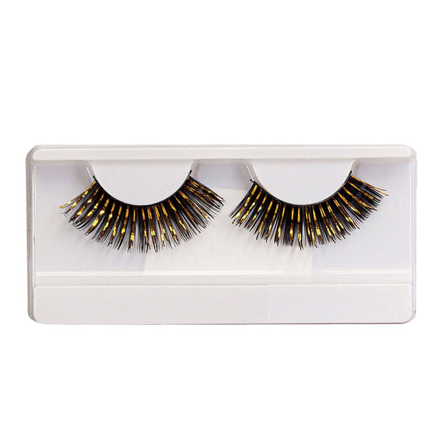 Zwart Gouden Nep Wimpers van Widmann koop je bij Partywinkel