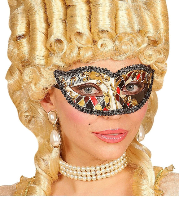 Zwart Gouden Oogmasker van Widmann koop je bij Partywinkel