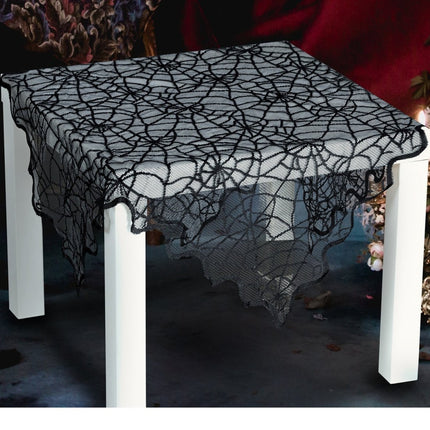 Zwart Halloween Tafelkleed Kant 1m van Fiestas Guirca koop je bij Partywinkel