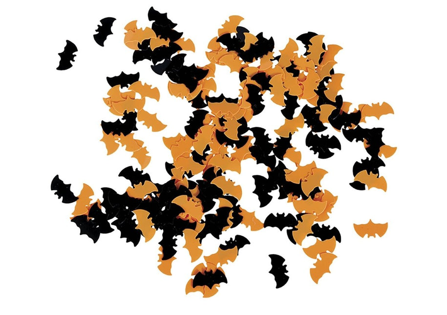 Zwart Oranje Halloween Tafelconfetti Vleermuizen van Fiestas Guirca koop je bij Partywinkel